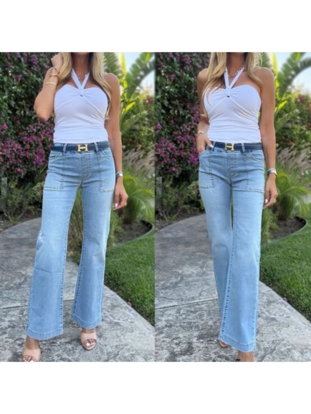 Bevy Flog Christine Light Denim Size 24